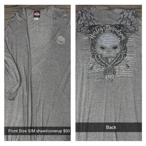 Harley-Davidson Gray Skull Wing Drape